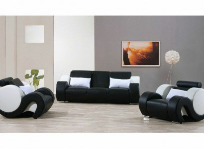 Sofa set couch upholstered sofa set 3+1+1 leather couches sofas complete new 1094