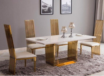 Luxury Table Metal Dining Table Mega Design Metal Tables 140x80 Dining Room Furniture
