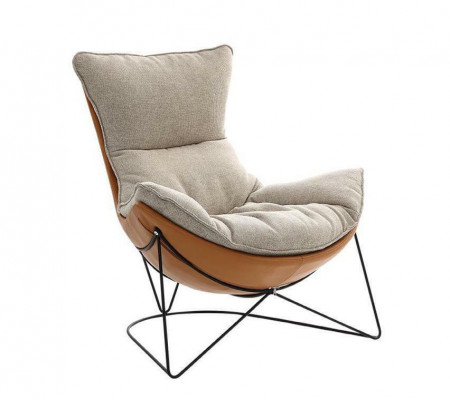 Design Upholstered Sofa Textile Swivel Couch Relax New Modern Armchair