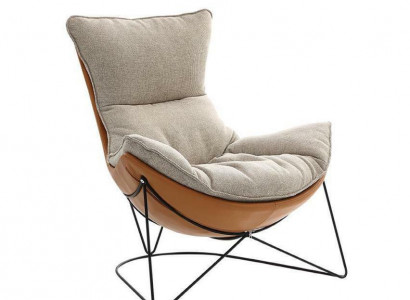 Design Upholstered Sofa Textile Swivel Couch Relax New Modern Armchair