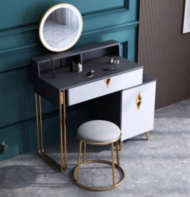 Dressing table desk bedroom stool mirror young modern style