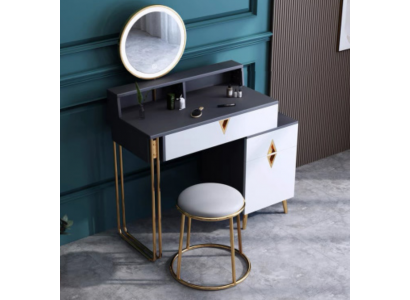 Dressing table desk bedroom stool mirror young modern style