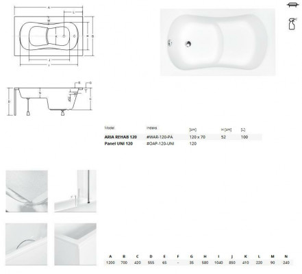 Bathtub corner tub corner 120*70 cm acrylic tub tub bath corner bathtub
