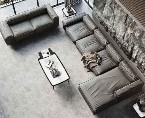 Corner sofa couch upholstery living landscape corner sofas set L shape gray