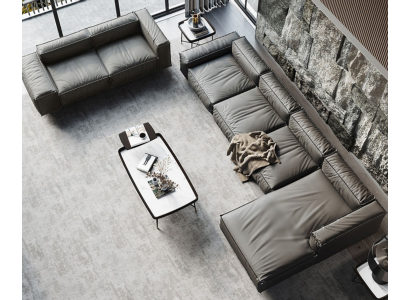 Corner sofa couch upholstery living landscape corner sofas set L shape gray