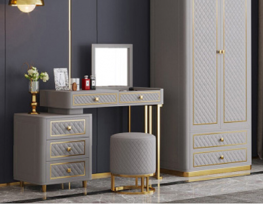 Dressing table console makeup tables table consoles metal mirror