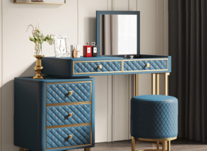 Makeup table, dressing table, cosmetic table, stool, mirror, nightstands