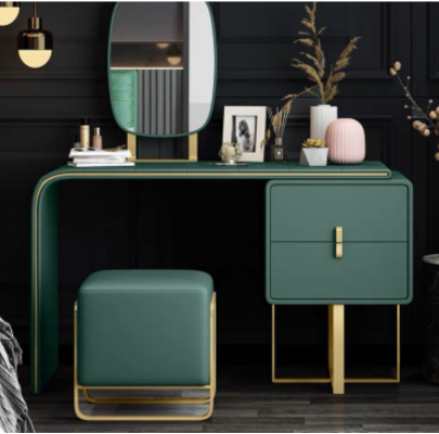 Dressing table with mirror luxury console dresser bedroom new 2-piece set
