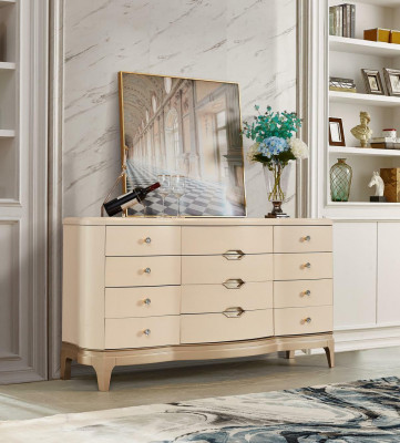 Designer dresser modern sideboard highboard living room solid wood