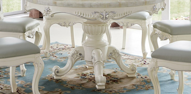 Dining Room Chairs Baroque Armchairs Classic Dining Set 6x Solid Wood