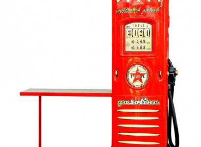 Gas station wardrobe closet with desk car gas station design red
