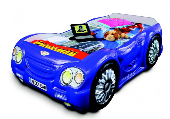 Race car bed with mattress children's bed car bed children's room blue