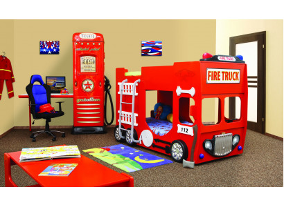Fire truck bunk bed loft bed bunk bed kids bed