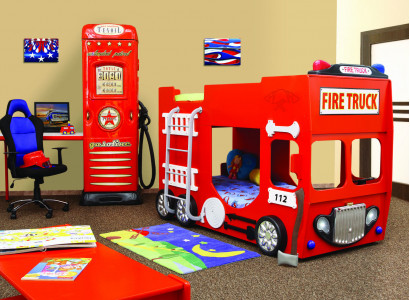 Fire truck bunk bed loft bed bunk bed kids bed