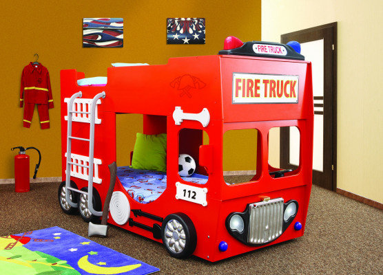 Fire truck bunk bed loft bed bunk bed kids bed