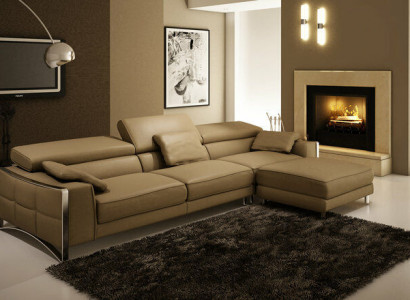 Design leather sofa couch upholstery corner seat decor set living landscape