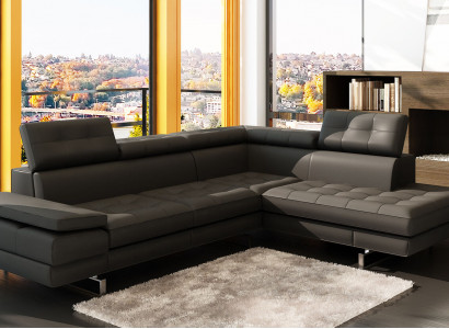 Design leather sofa couch upholstery corner seating set living landscape