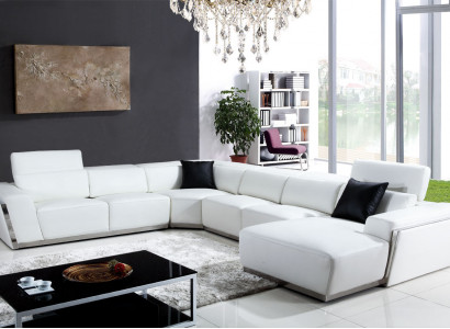 Multifunctional Relax Corner Sofa Leather Sofa Couch Upholstery Corner Seating Set