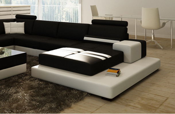 Modern XXL Large Living Landscape Sofa Couch Upholstered Corner Sofa Set