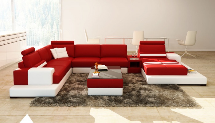 Modern XXL Large Living Landscape Sofa Couch Upholstered Corner Sofa Set