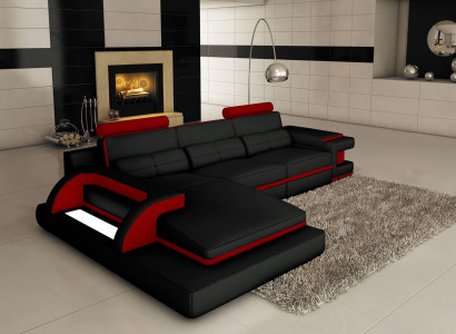 Design upholstered corner leather sofa couch seating suite living landscape