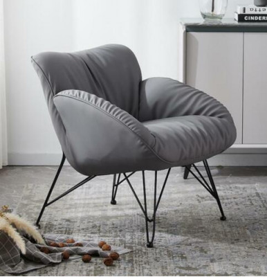 Armchair Soft Living Room TV Sofa Couch Armchair Chair Velvet Gray