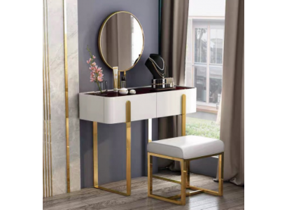 Modern dressing table console tables + stool vanity table make-up table 2-piece set.