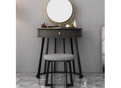 Dressing table, mirror, chair, luxury console, dresser, bedroom 2-piece set.