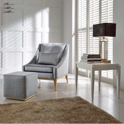 Group Armchair Wingback Armchair Side Table Coffee Table Modern 2-Piece Set Living Room