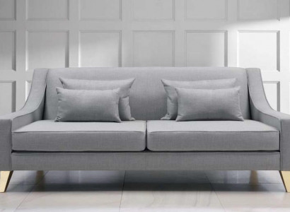 Three-seater sofa 3-seater sofas luxury seats fabric grey living room design modern
