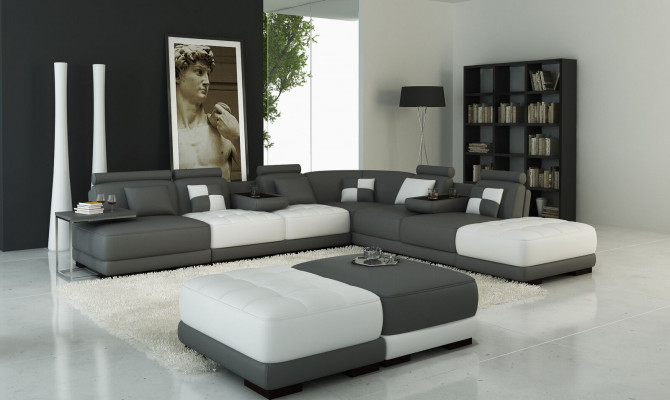 Large sofa leather sofa couch living landscape L shape upholstery set corner sofa