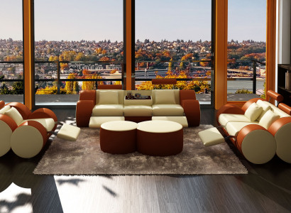Designer upholstered sofa set XXL leather sofa couch 3+2+1 modern sofa sofas
