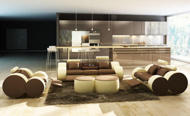 Designer upholstered sofa set XXL leather sofa couch 3+2+1 modern sofa sofas