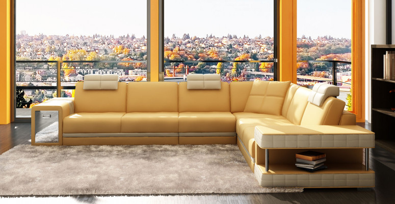 Leather sofa couch upholstery corner seating corner set living room