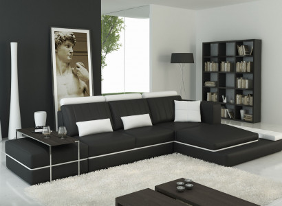 Modern living room corner sofa couch upholstered corner leather sofa set L-shape