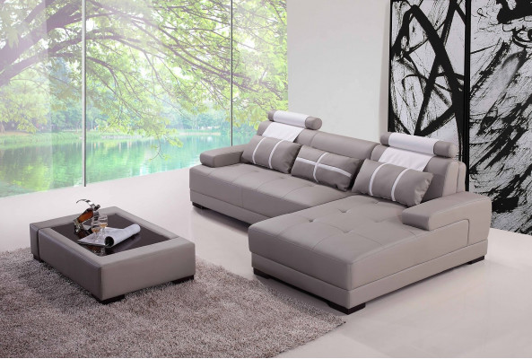 Designer upholstered leather sofa couch L-shape modern sofa sofas couches
