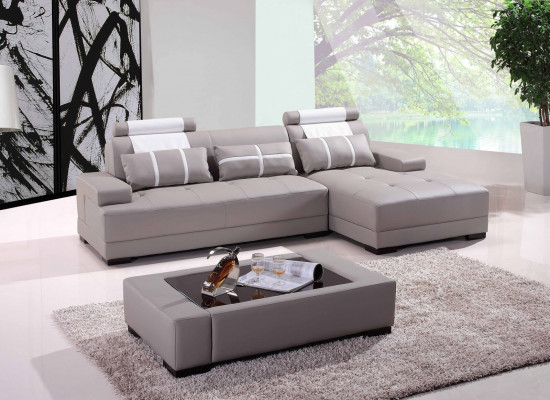 Designer upholstered leather sofa couch L-shape modern sofa sofas couches
