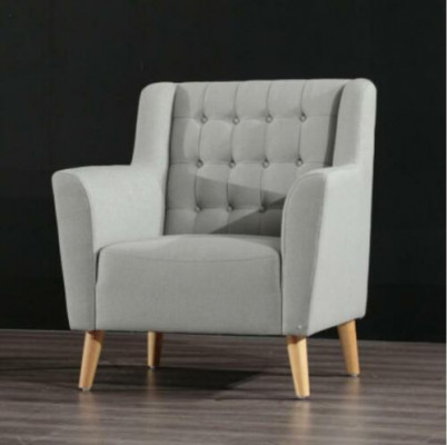 Designer armchair club lounge recliner upholstered sofa 1-seater TV.