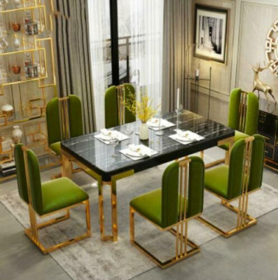 Luxury tables dining room table modern metal dining room table furniture gold stainless steel