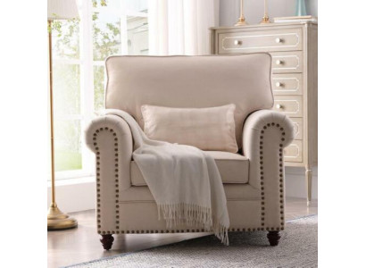 Armchair Fabric Sofa Single-seater Furniture Relax Seat Design Couch Lounge Textile Cottage Style