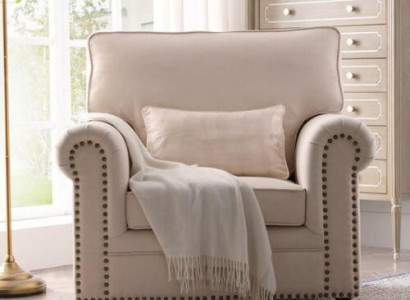 Armchair Fabric Sofa Single-seater Furniture Relax Seat Design Couch Lounge Textile Cottage Style