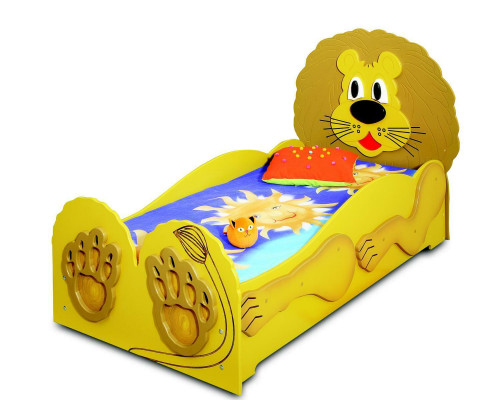 Children's bed youth bed bed beds including mattress wooden bed animal lion children's furniture