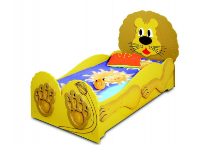 Children's bed youth bed bed beds including mattress wooden bed animal lion children's furniture