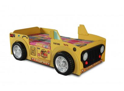 Children's bed, youth bed, bed, beds + mattress, wooden bed, animal safari, children's furniture