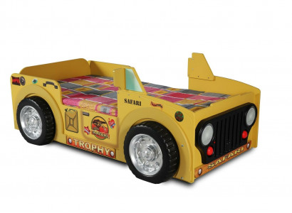 Children's bed, youth bed, bed, beds + mattress, wooden bed, animal safari, children's furniture