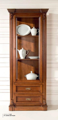 Display cabinets showcase cabinet wood furniture living room classic baroque brown