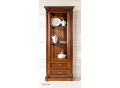 Display cabinets showcase cabinet wood furniture living room classic baroque brown