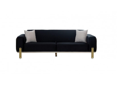 Three-seater couch furniture velvet designer gold metal upholstered modern couches new