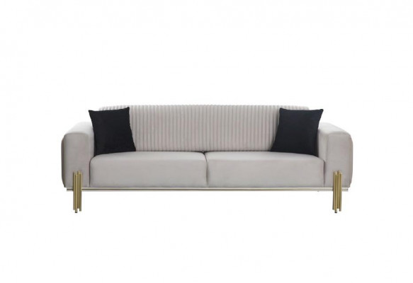 Luxury Sofa 3-Seater Couches Sofas Upholstered Couch Fabric Modern White Three-Seater