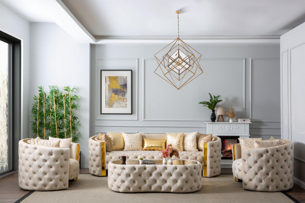 Luxury Sofa Set 331 Seat Leather Chesterfield Sofa Armchair Brown Sofa Set 3-piece
